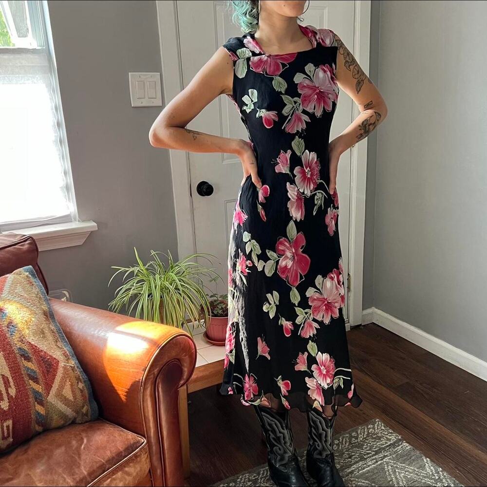VINTAGE Hand Altered Y2K Floral Dress